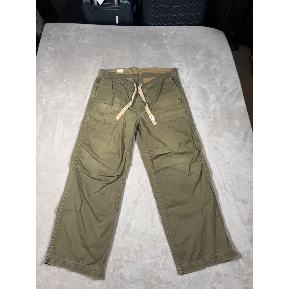 Vintage Y2K Abercrombie and Fitch Military Style Pants Size Medium Green OG 107